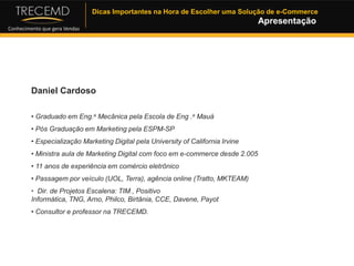 ApresentaçãoDaniel Cardoso Graduado em Eng.a Mecânica pela Escola de Eng.a Mauá