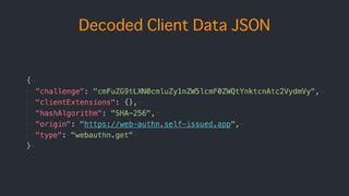 Decoded Client Data JSON
 