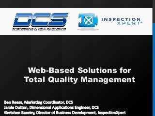 Web-Based Solutions for
Total Quality Management
 