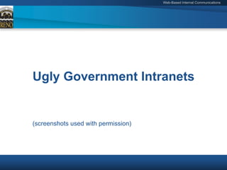 Web Based Internal Communication (Local Government Intranets)