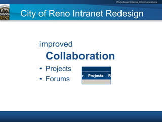 Web Based Internal Communication (Local Government Intranets)