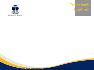 Terima kasih
Thank you
OEC Global 2015 Conference, Banff, Alberta, Canada, 22-24 April 2015
 