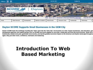 Introduction To Web
Based Marketing

 