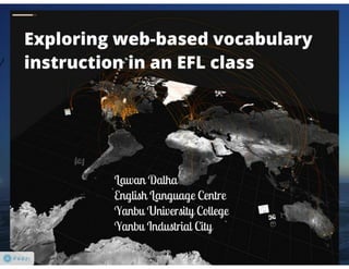 Web based vocabulary instruction
