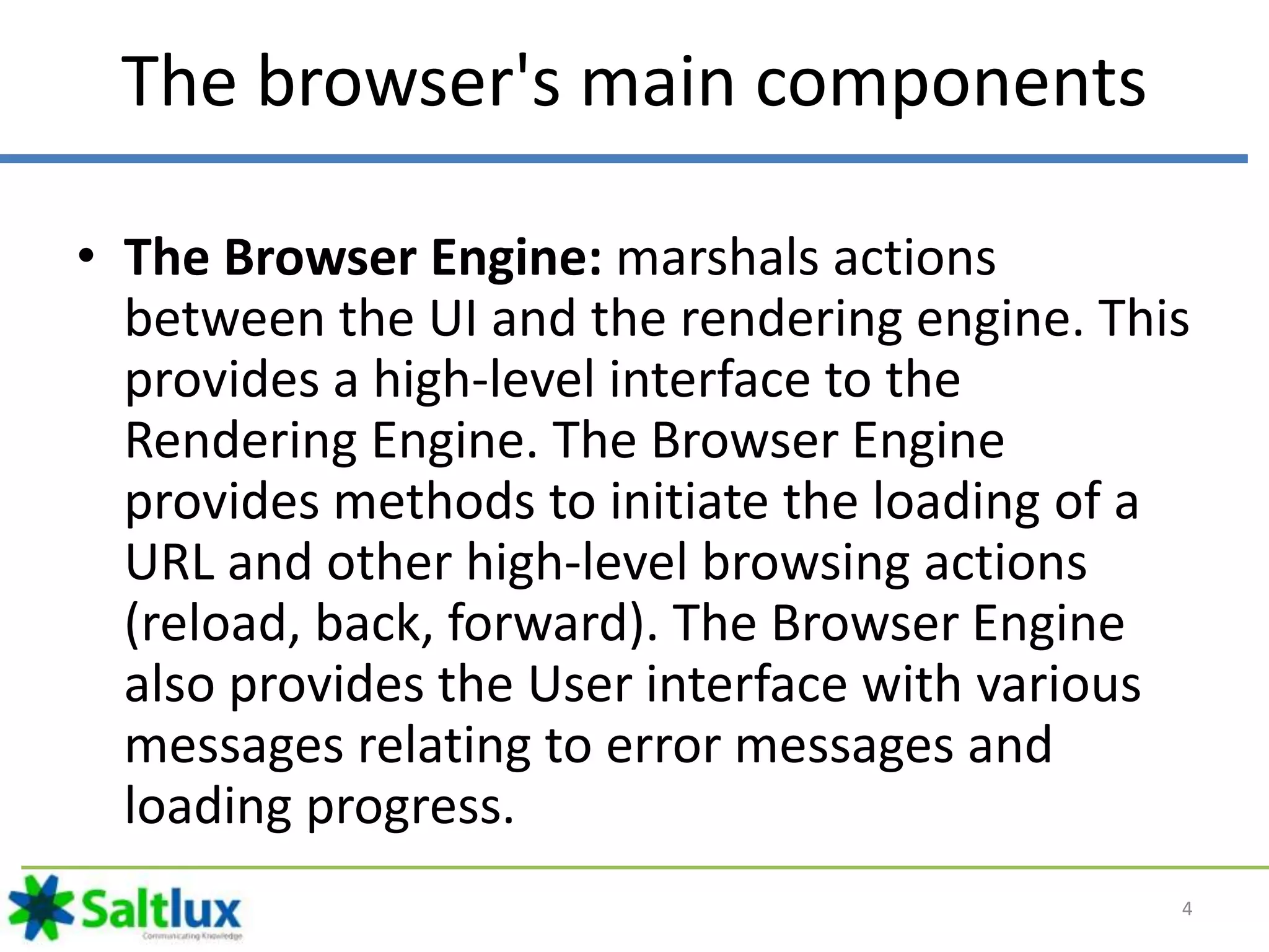 Web browser architecture | PPTX | Browsers | Computer Software and ...