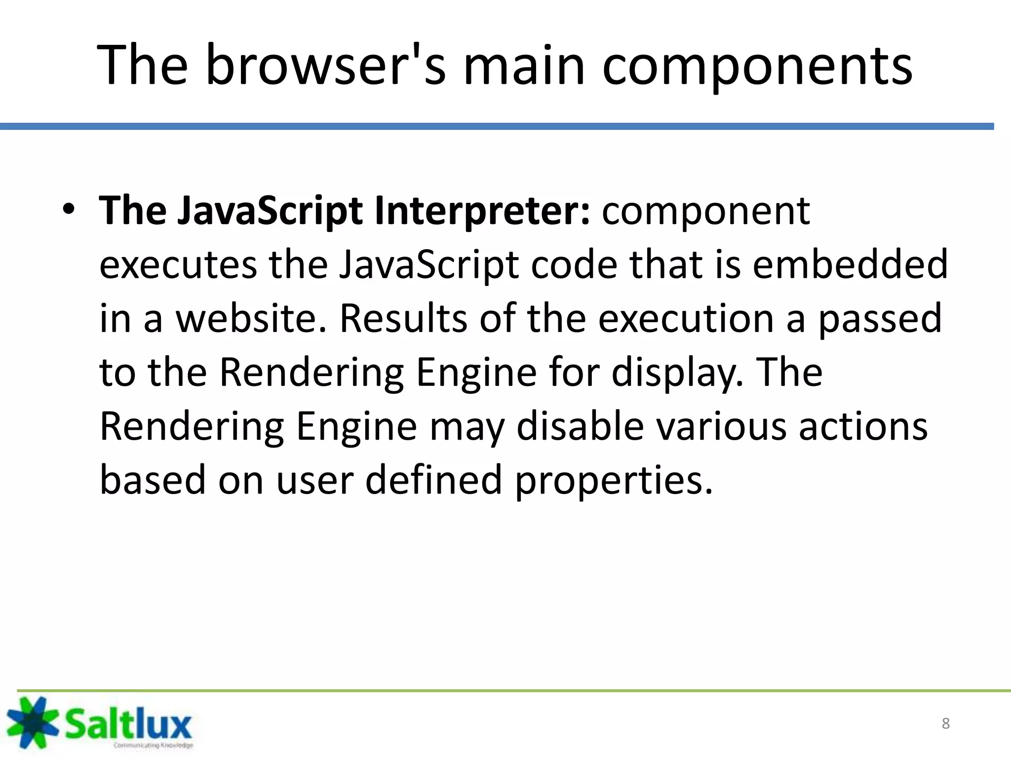 Web browser architecture | PPTX | Browsers | Computer Software and ...