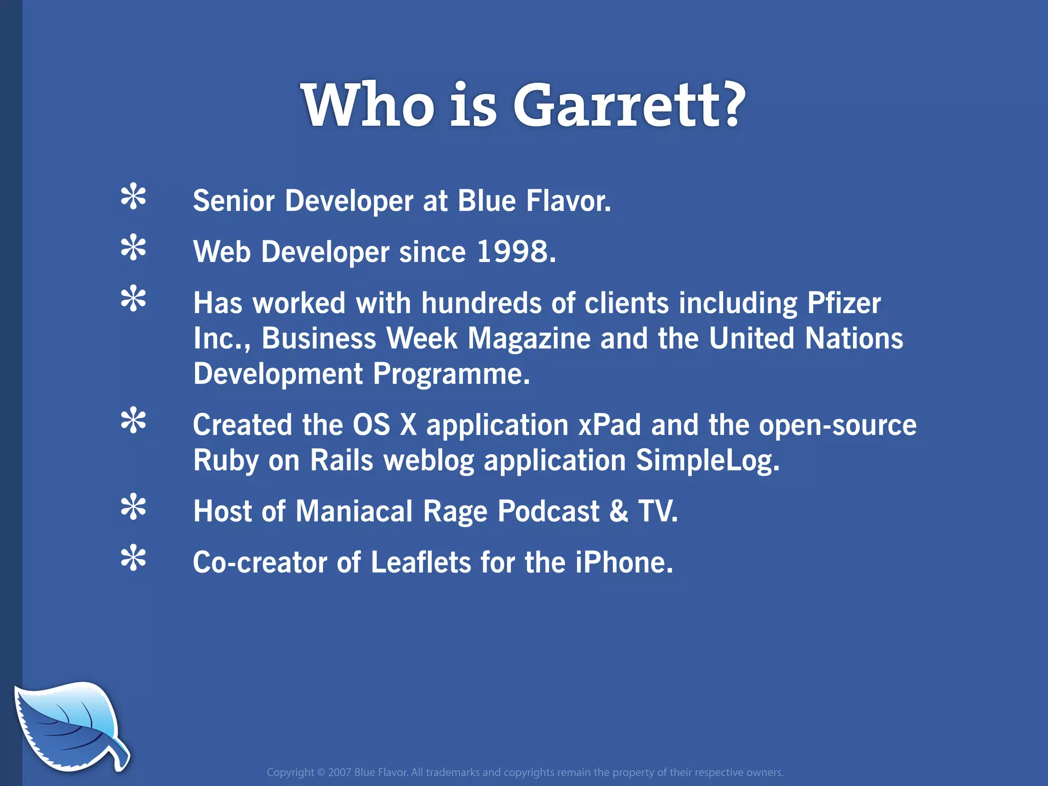 Web Builder 2.0 Workshop:  iPhone Design and Development Workshop