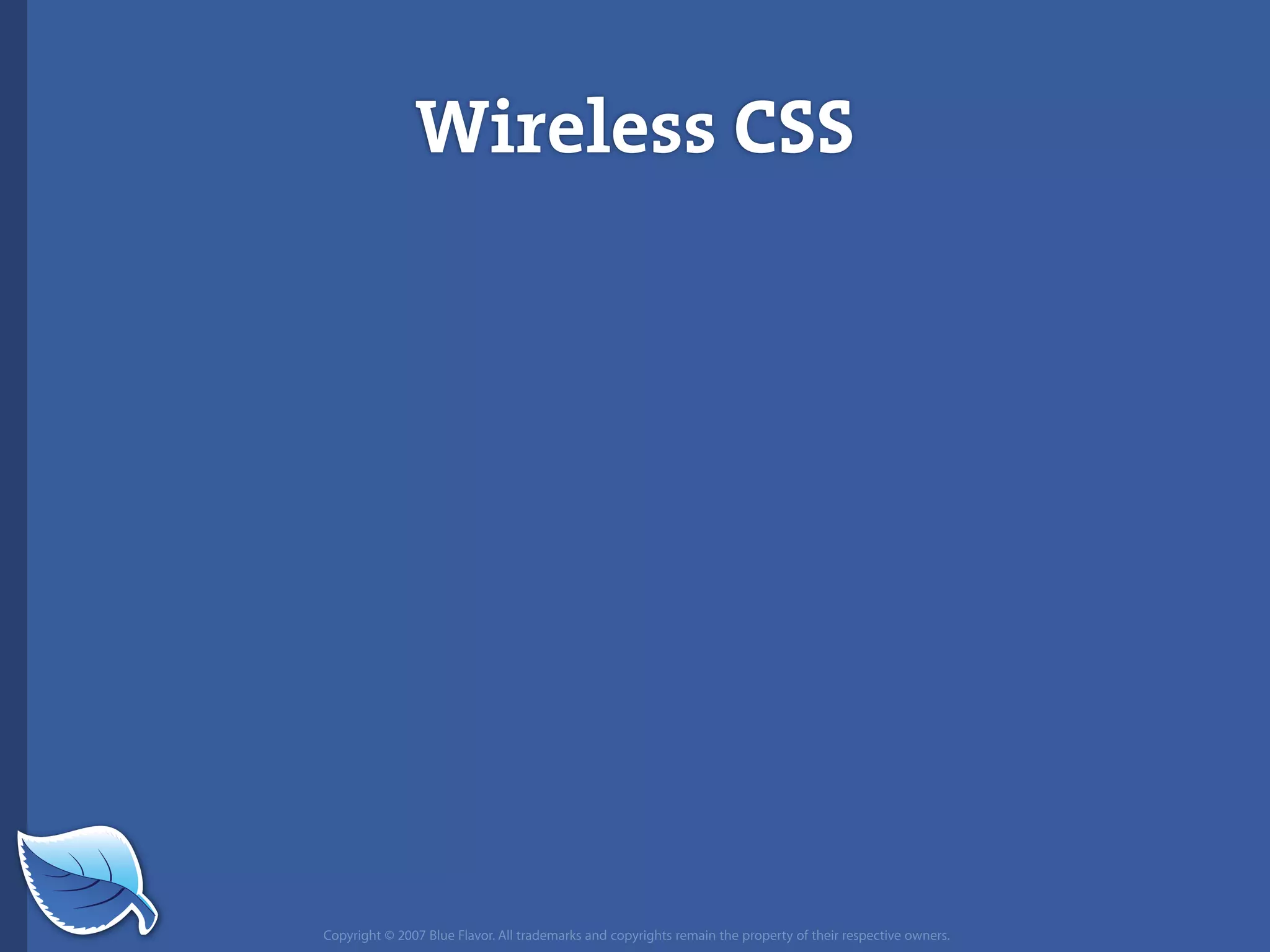 Web Builder 2.0 Workshop:  iPhone Design and Development Workshop