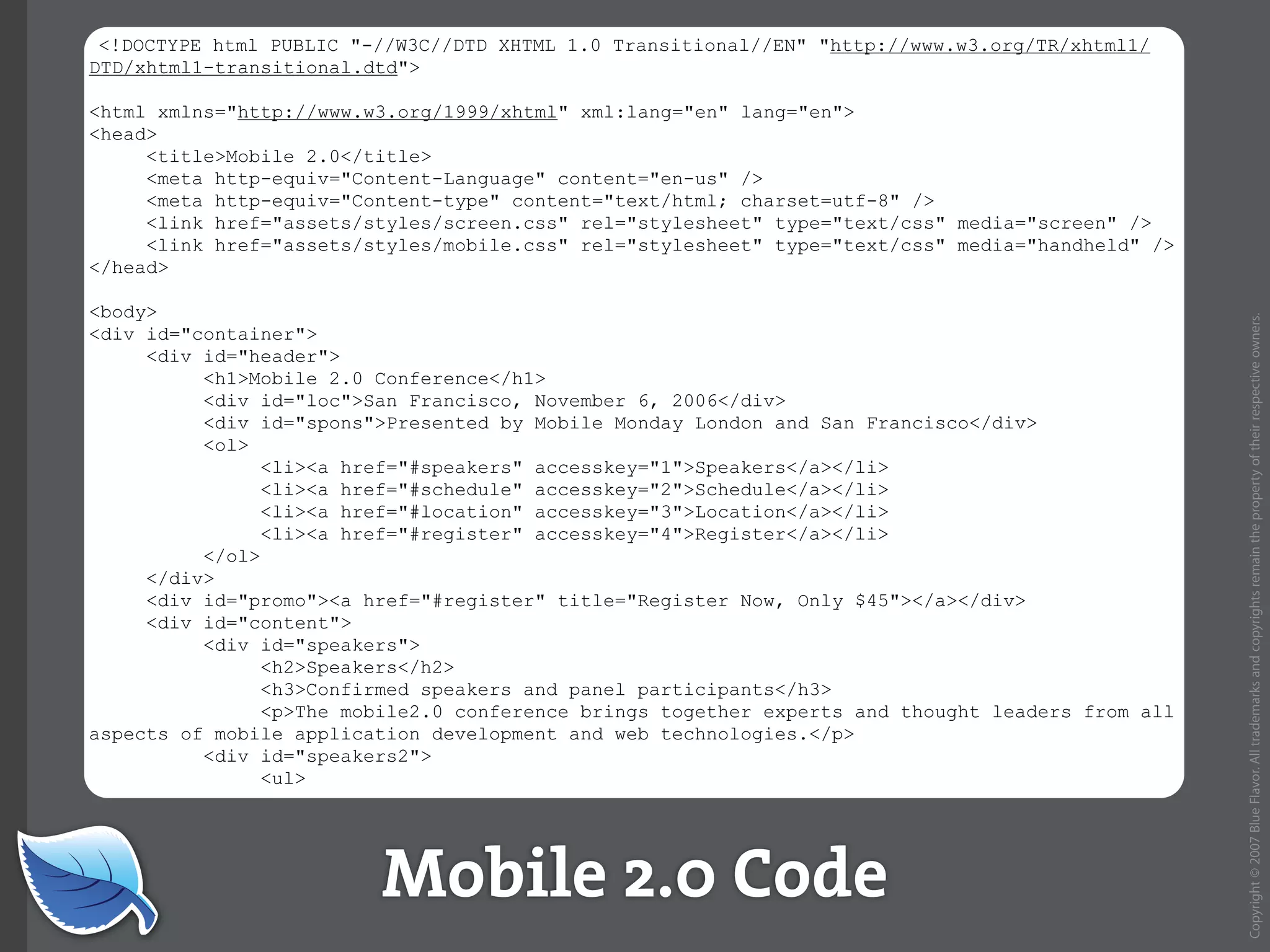 Web Builder 2.0 Workshop:  iPhone Design and Development Workshop