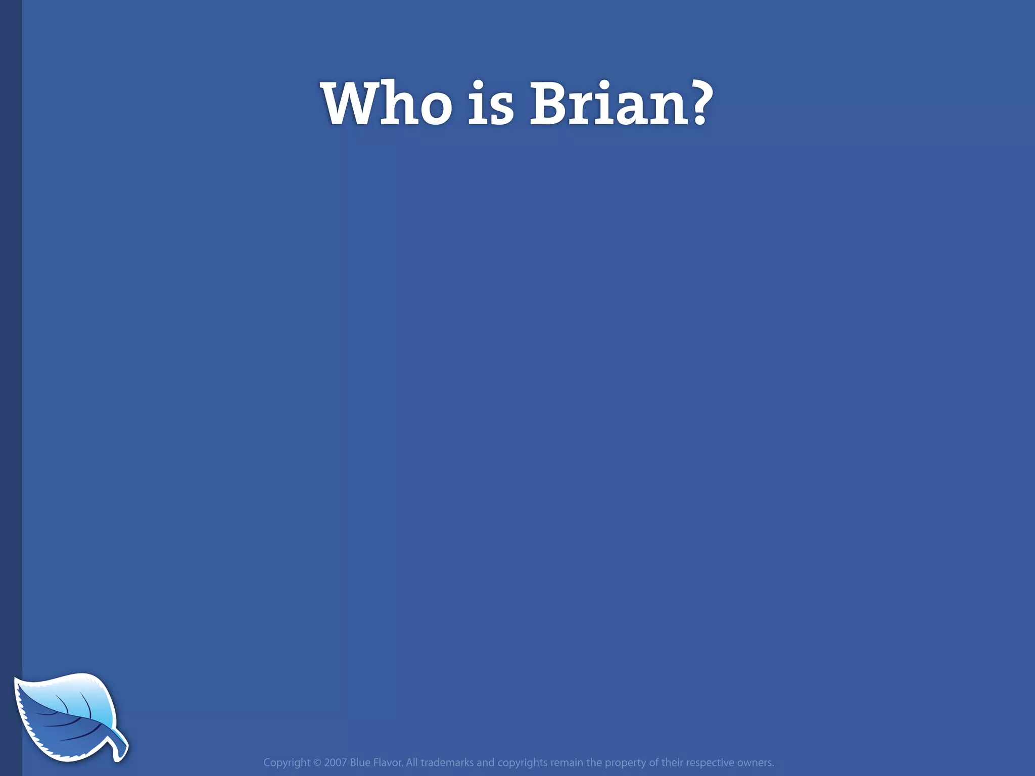 Web Builder 2.0 Workshop:  iPhone Design and Development Workshop