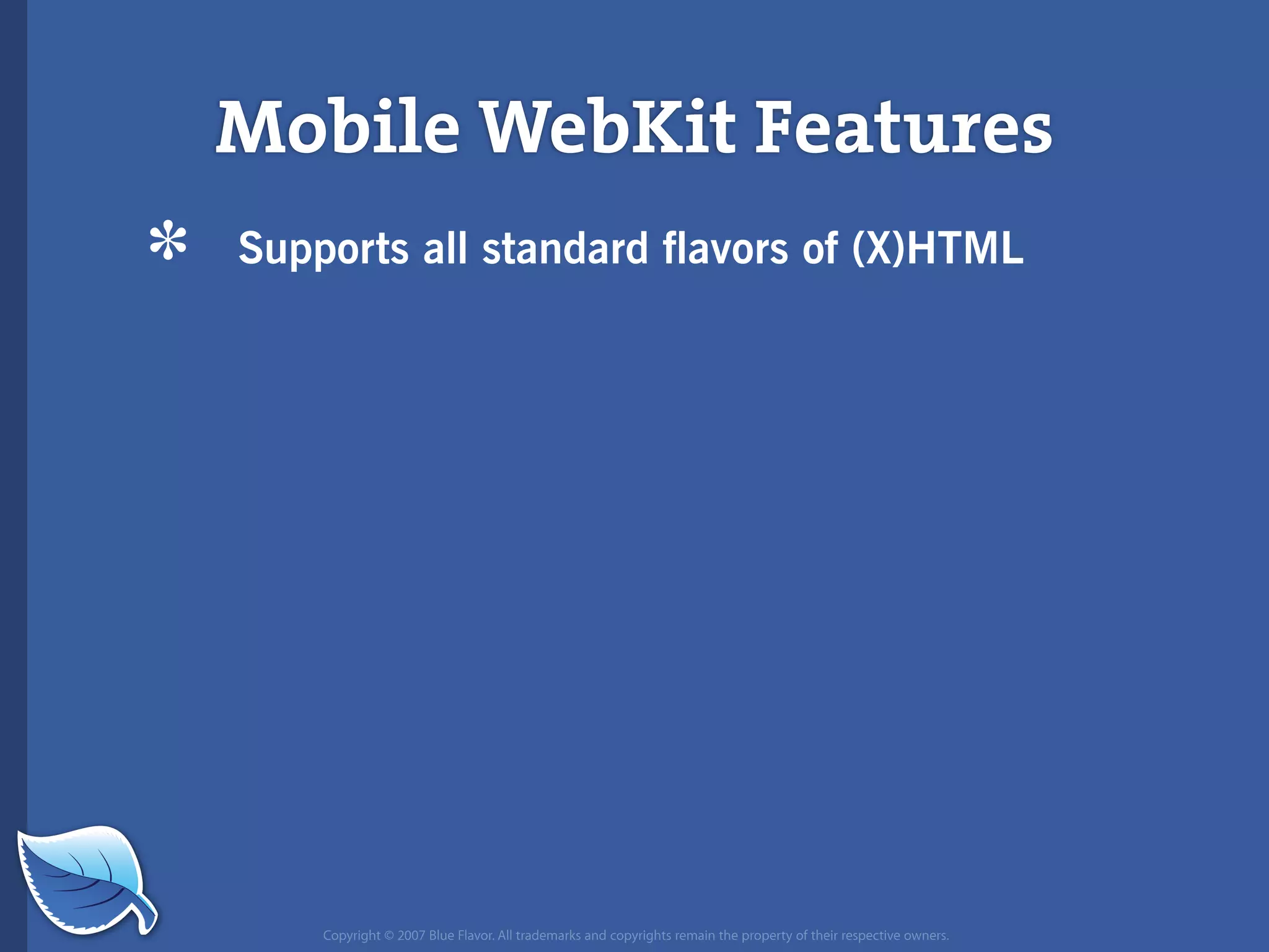 Web Builder 2.0 Workshop:  iPhone Design and Development Workshop