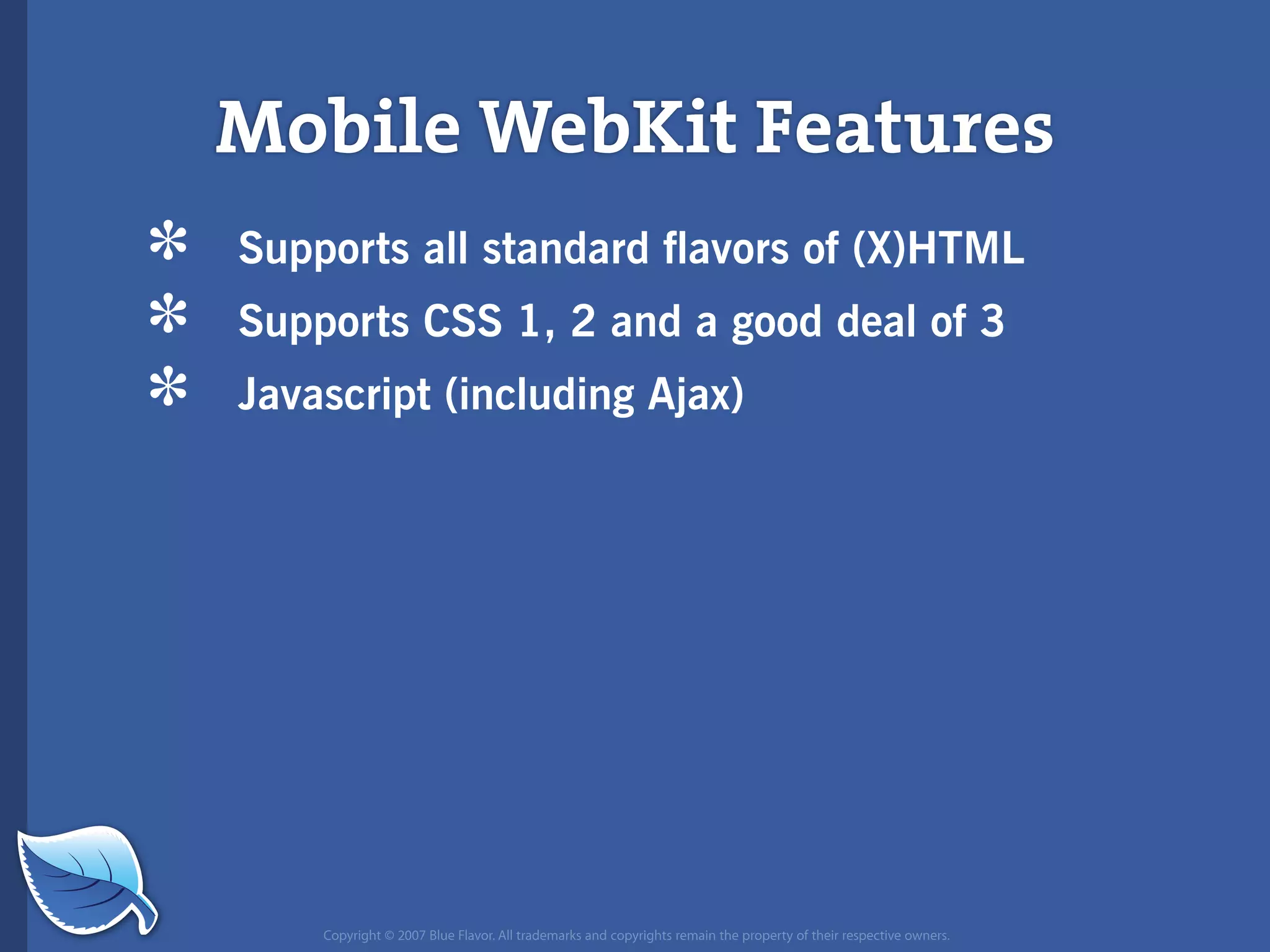 Web Builder 2.0 Workshop:  iPhone Design and Development Workshop