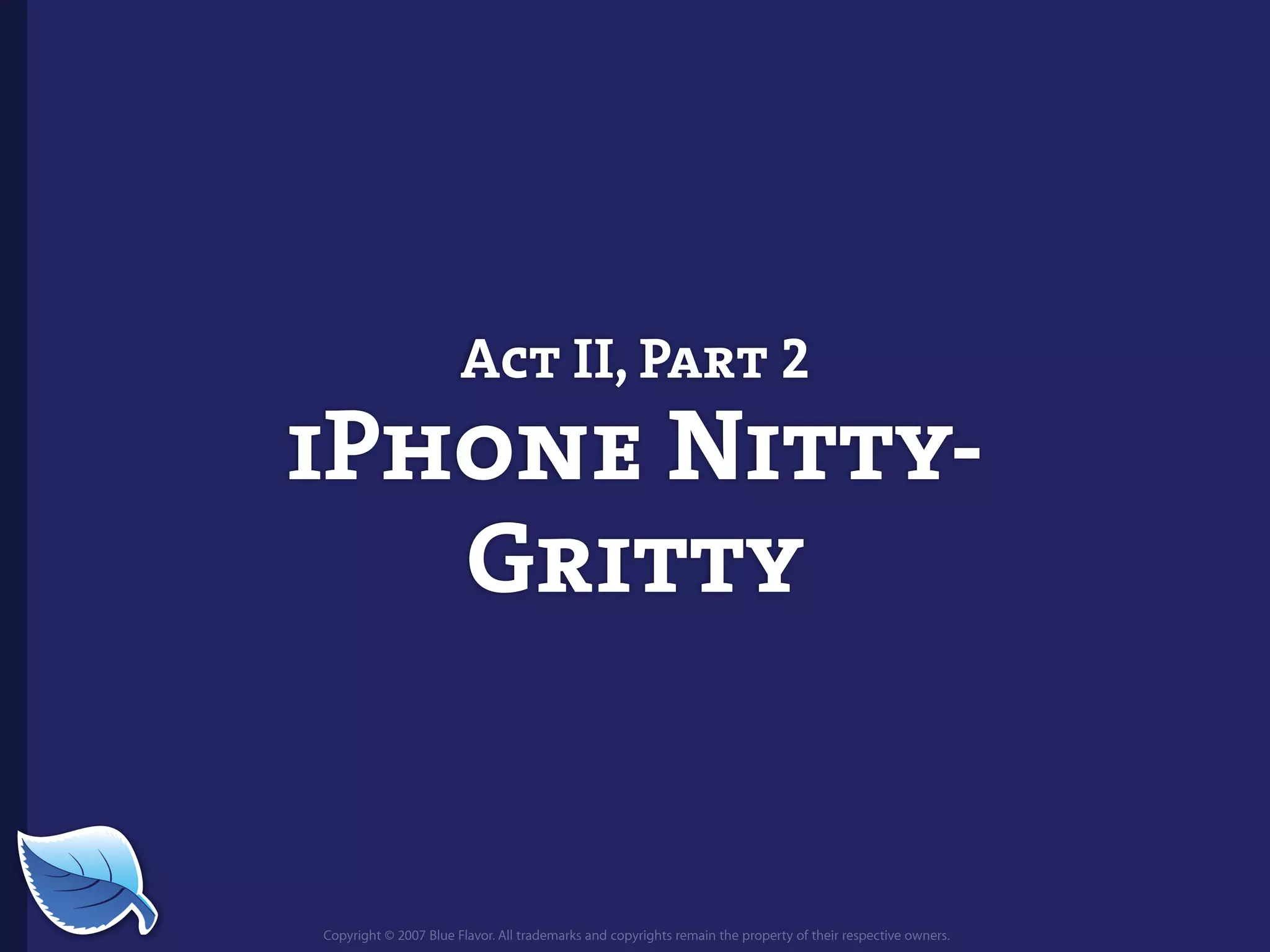 Web Builder 2.0 Workshop:  iPhone Design and Development Workshop