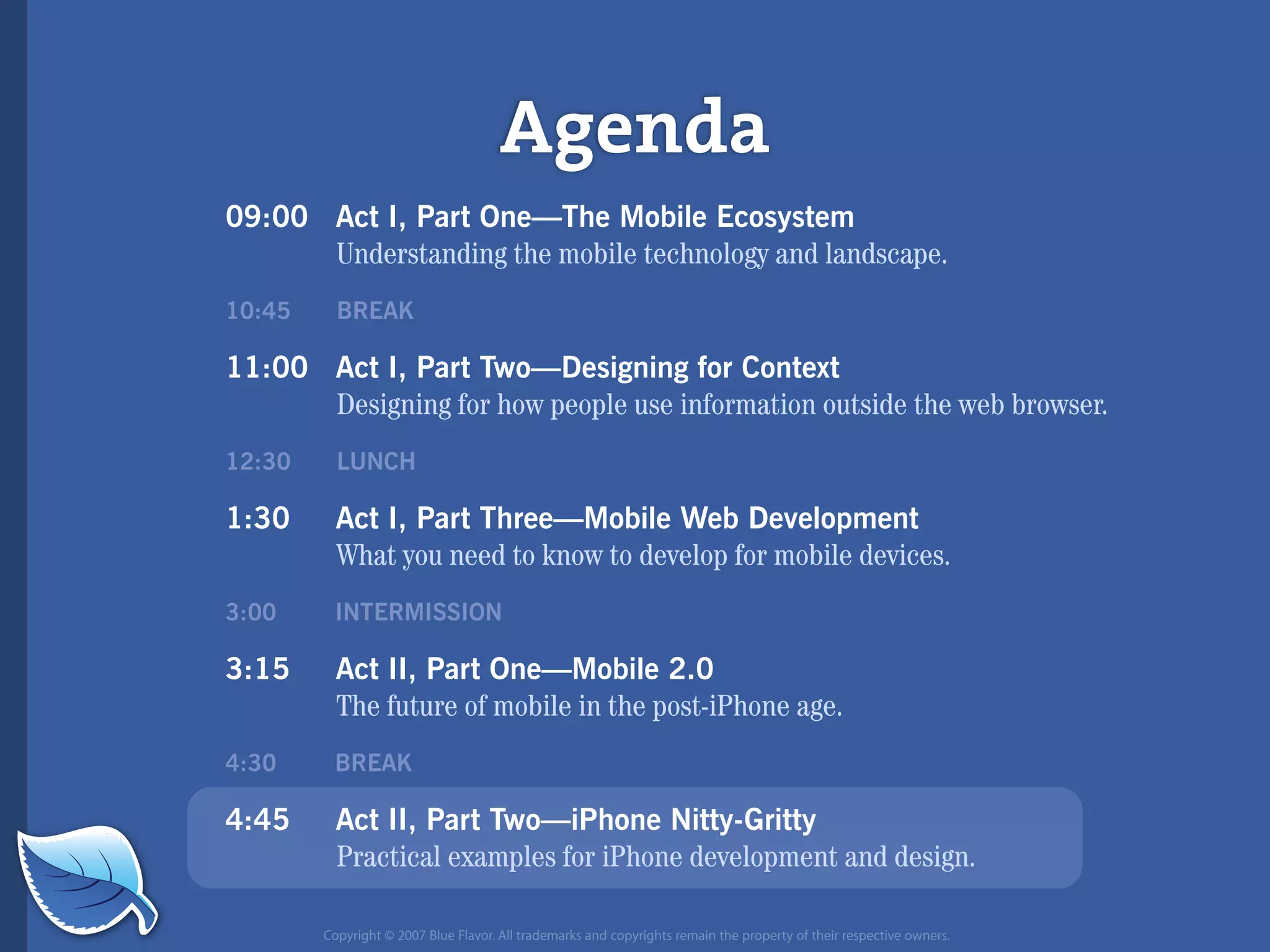 Web Builder 2.0 Workshop:  iPhone Design and Development Workshop