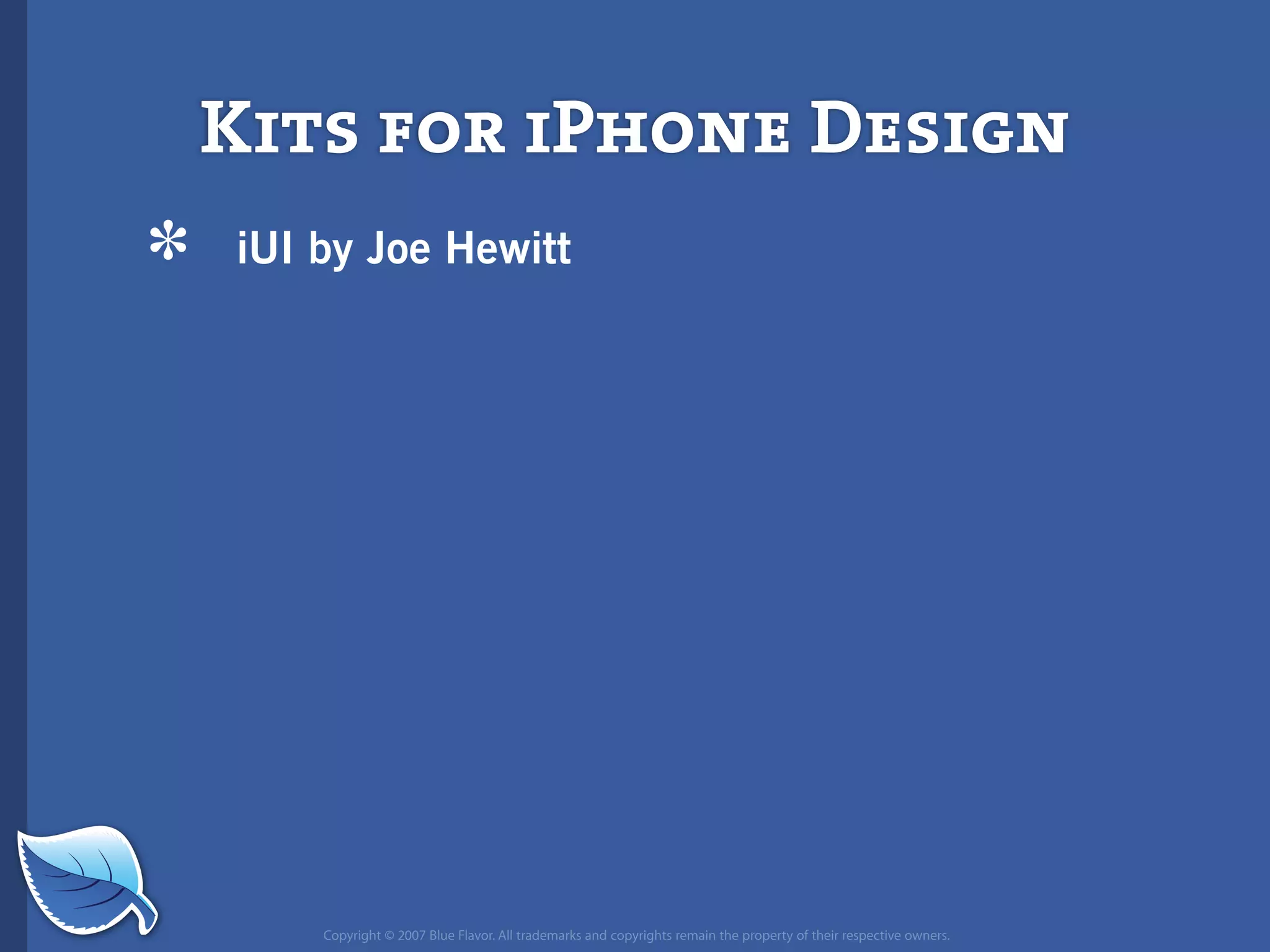 Web Builder 2.0 Workshop:  iPhone Design and Development Workshop