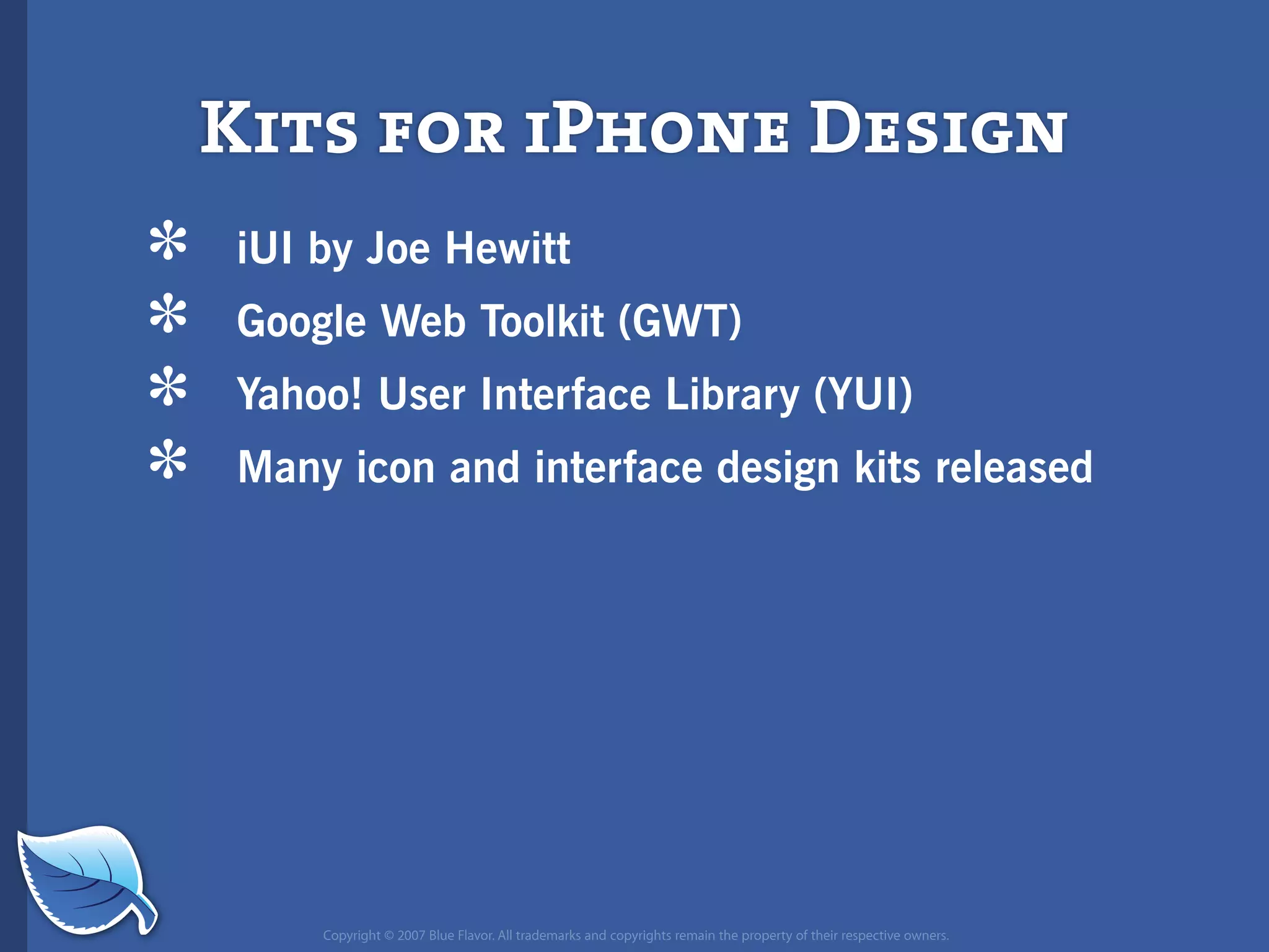 Web Builder 2.0 Workshop:  iPhone Design and Development Workshop