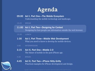 Web Builder 2.0 Workshop:  iPhone Design and Development Workshop