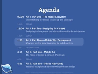 Web Builder 2.0 Workshop:  iPhone Design and Development Workshop
