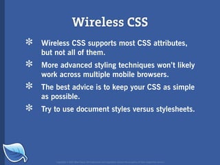 Web Builder 2.0 Workshop:  iPhone Design and Development Workshop