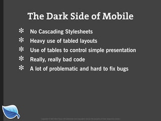 Web Builder 2.0 Workshop:  iPhone Design and Development Workshop