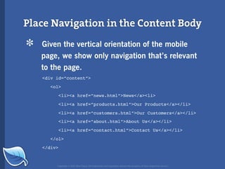 Web Builder 2.0 Workshop:  iPhone Design and Development Workshop