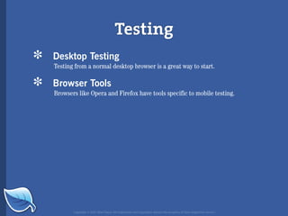 Web Builder 2.0 Workshop:  iPhone Design and Development Workshop