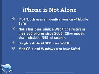 Web Builder 2.0 Workshop:  iPhone Design and Development Workshop