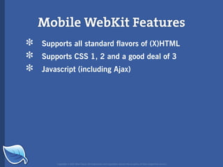 Web Builder 2.0 Workshop:  iPhone Design and Development Workshop