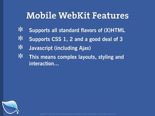 Web Builder 2.0 Workshop:  iPhone Design and Development Workshop