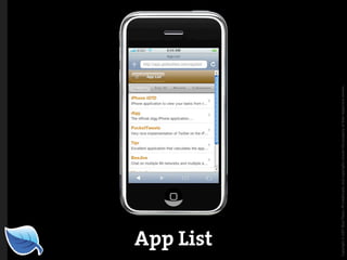 Web Builder 2.0 Workshop:  iPhone Design and Development Workshop