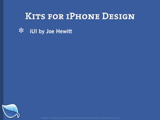 Web Builder 2.0 Workshop:  iPhone Design and Development Workshop