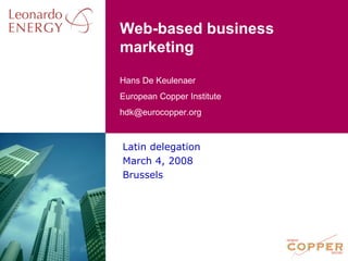 Web-based business marketing Latin delegation March 4, 2008 Brussels 