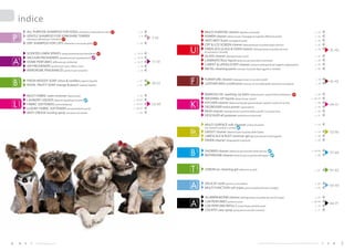 indice
                  ALL PURPOSE SHAMPOO FOR DOGS (shampoo universale per cani)              p. 8                                   MULTI PURPOSE cleaner (liquido universale)                                                                        p. 32


    P             GENTLE SHAMPOO FOR YORKSHIRE TERRIER                                                                           POWER cleaner (detersivo per il lavaggio di superfici difficili da pulire)
        PETS




                                                                                          p. 9                                                                                                                                                     p. 33
                  (shampoo delicato per Yorkshire)                                               7-10
                                                                                                                                 ANTI-MIST foam (antiappannante)                                                                                   p. 34
                  DRY SHAMPOO FOR CATS (shampoo a secco per gatti)                       p. 10
                                                                                                                                 CRT & LCD SCREEN cleaner (detergente per la pulizia degli schermi)                                                p. 35

                                                                                                         U




                                                                                                                  UNIVERSAL
                                                                                                                                 FIREPLACE GLASS & OVEN cleaner (detergente per la pulizia dei vetri                                               p. 36
                                                                                                                                                                                                                                                            31-40
                                                                                                                                 di caminetti e fornelli)
                  SCENTED LINEN SPRAYS (spray profumato per biancheria)               p. 12-13
                  VACUUM FRESHENERS (deodoranti per aspirapolvere)                                                               GLASS cleaner (detergente per i vetri)                                                                            p. 37

    A
                                                                               V aa
                                                                           O
                                                                         nUaGranZ     p. 14-15
                                                                                                                                 LAMINATE floor liquid (detersivo per pannelli in laminato)
        AIR




                                                                          fr


                                                                                                                                                                                                                                                   p. 38
                  HOME PERFUMES (diffusore per ambiente)                              p. 16-17   11-19
                  AIR FRESHENERS (profumi per auto, ufficio, casa)                       p. 18
                                                                                                                                 CARPET & UPHOLSTERY cleaner (schiuma detergente per tappeti e tappezzeria)                                        p. 39

                  WARDROBE FRAGRANCES (profumi per armadio)                              p. 19
                                                                                                                                 METAL cleaning paste (cera per la pulizia degli oggetti in metallo)                                               p. 40




    B                                                                                                    F                       FURNITURE cleaner (detergente per la cura dei mobili)                                                              p. 42




                                                                                                                  FURNITURE
                  FRESH WOODY SOAP citrus & conifers (sapone liquido)                                                                                                                                                                                       41-43
        BODY




                                                                                         p. 21
                  ROYAL FRUITY SOAP mango & peach (sapone liquido)                       p. 21
                                                                                                 20-21                           LEATHER WAX conditioner (cera per la cura della pelle naturale ed ecologica)                                       p. 43



                  MULTI FABRIC stain remover (sbiancante)                                p. 23                                   BABASSU OIL washing-up balm (detersivo per i piatti all’olio di babassu)                                          p. 45

                  LAUNDRY LIqUIDS (detersivi liquidi per bucato)                                                                 WASHING-UP liquids (detersivi per i piatti)                                                                   p. 46-47

    L
                                                                                      p. 24-25

                                                                                                         K
                                                                    a
                                                                OV
                                                              nU rmULa

                                                                                                                                 KITCHEN cleaner (detersivo liquido sgrassante per superfici e piani di cucina)
        LAUNDRY




                                                               fO




                                                                                                                  KITCHEN
                                                                                                                                                                                                                                                   p. 48
                  FABRIC SOFTENERS (ammorbidente)                                     p. 26-27   22-30                                                                                                                                                      44-51
                  LUXURY FABRIC SOFTENERS (ammorbidenti luxury)                       p. 28-29                                   DEGREASER extra power (sgrassatore)                                                                               p. 49

                  ANTI-CREASE ironing spray (schiuma stiro facile)                       p. 30                                   INOX cleaner (detergente per la pulizia delle superfici in acciaio inox)                                          p. 50
                                                                                                                                 DESCALER all purpose (anticalcare universale)                                                                     p. 51


                                                                                                                                 MULTI SURFACE soft cleanser (crema di pulizia                                                                     p. 53
                                                                                                                                                                       Va
                                                                                                                                 per impianti sanitari e cucina)    UO
                                                                                                                                                                   nfOrmULa



                                                                                                         BK
                                                                                                         B AT H

                                                                                                                                 GROUT cleaner (detersivo per la pulizia delle fughe)                                                              p. 54    52-56
                                                                                                         K I TC H E N
                                                                                                                                 LIMESCALE & RUST remover gel (gel anticalcare e antiruggine)                                                      p. 55
                                                                                                                                 DRAIN cleaner (disgorgante in granuli)                                                                            p. 56




                                                                                                         B                       SHOWER cleaner (detersivo per la pulizia della doccia)         Va
                                                                                                                                                                                                                                               p. 58-59




                                                                                                                  BATH
                                                                                                                                                                                             UO
                                                                                                                                                                                            nfOrmULa
                                                                                                                                                                                                                                                            57-60
                                                                                                                                 BATHROOM cleaner (detersivo per la pulizia del bagno)             UO
                                                                                                                                                                                                      Va
                                                                                                                                                                                                  nfOrmULa                                         p. 60




                                                                                                         T


                                                                                                                  TOILET
                                                                                                                                 LEMON wc cleaning gel (detersivo wc gel)                                                                          p. 62    61-62



                                                                                                         A                       DELICAT cloth (panno in microfibra)


                                                                                                                   ACCESSORIES
                                                                                                                                                                                                                                                   p. 64
                                                                                                                                                                                                                                                            63-65
                                                                                                                                 MULTI FUNCTION roll wipes (panno polifunzionale a strappi)                                                        p. 65


                                                                                                                                 ALUMINIUM RIM cleaner (detergente per la pulizia dei cerchi in lega)                                              p. 67


                                                                                                         A                       CAR PERFUMES (profumi auto)
                                                                                                                  AUTO


                                                                                                                                                                                                                                               p. 68-69
                                                                                                                                                                                                                                                            66-71
                                                                                                                                 CAR PERFUME REFILLS (ricariche per profumi auto)                                                                  p. 70
                                                                                                                                 COCKPIT care spray (spray per la cura dei cruscotti)                                                              p. 71




4                         www.fmgroup.co.it                                                                                                                                     I prodotti FM GROUP for home sono prodotti originali di FM GROUP World.             5
 