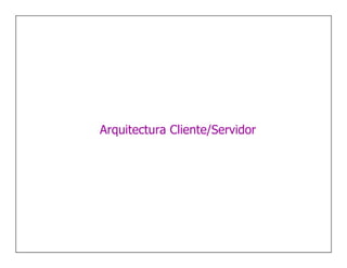 Arquitectura Cliente/Servidor
 
