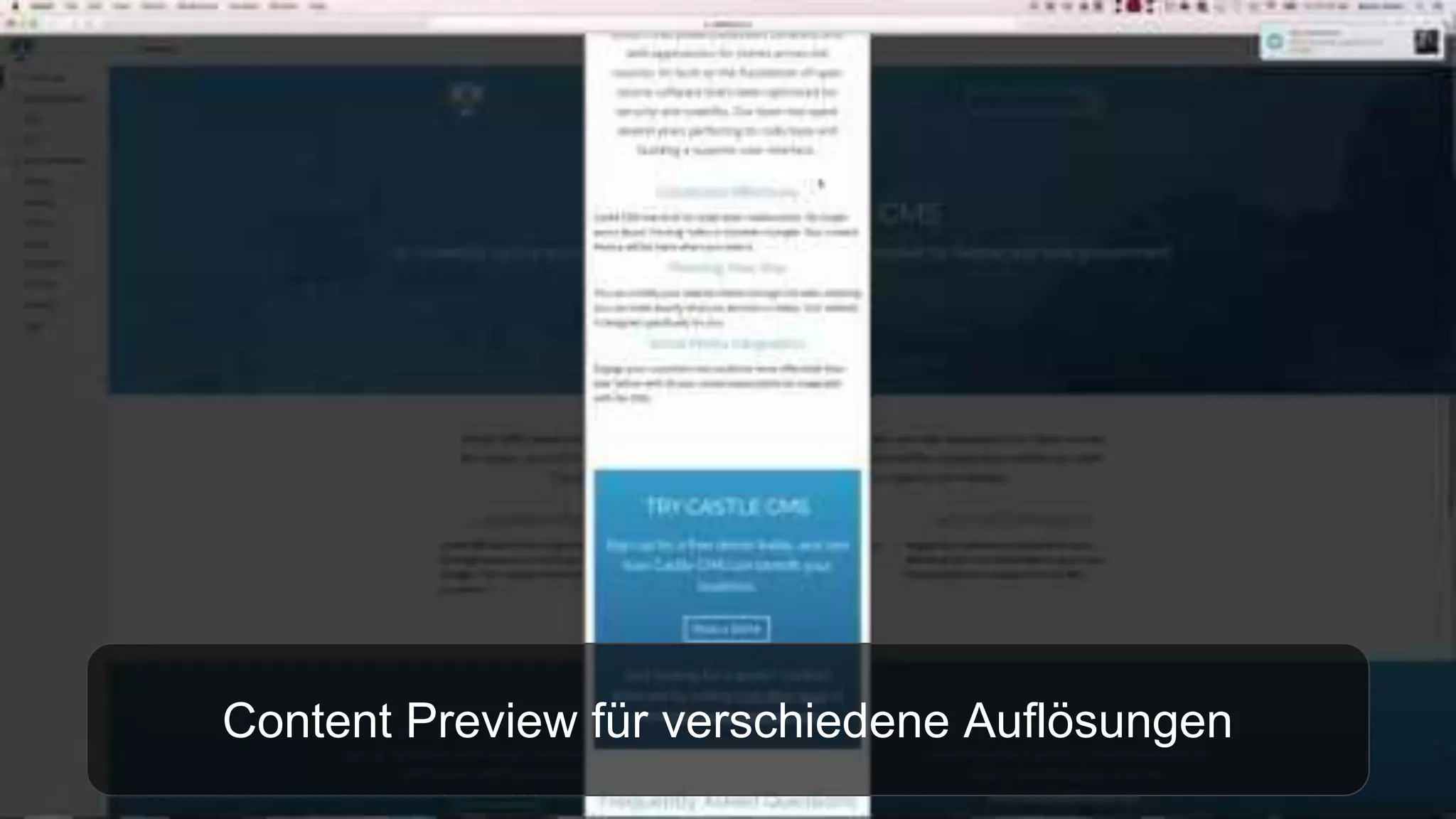 Content Preview für verschiedene Auflösungen
 