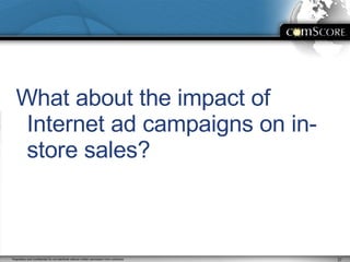 What about the impact of Internet ad campaigns on in-store sales? 