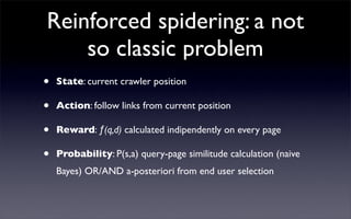 Web Crawling and Reinforcement Learning