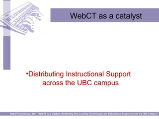 WebCT as a catalyst ,[object Object]