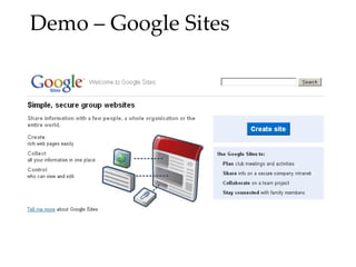 Demo – Google Sites 