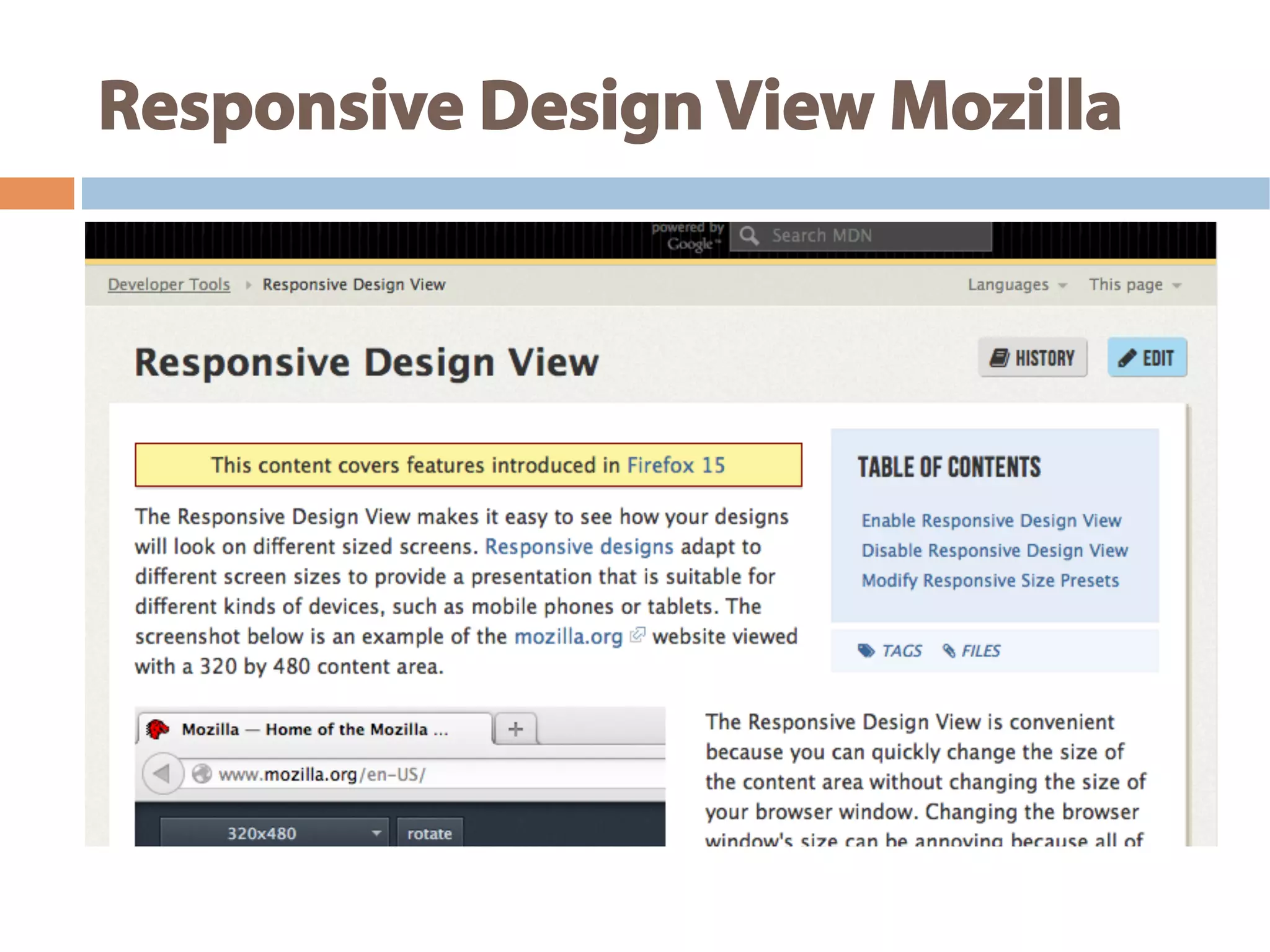 Responsive Design View Mozilla
 