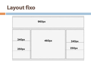 Layout fixo
 