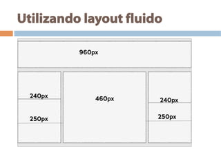 Utilizando layout fluido
 