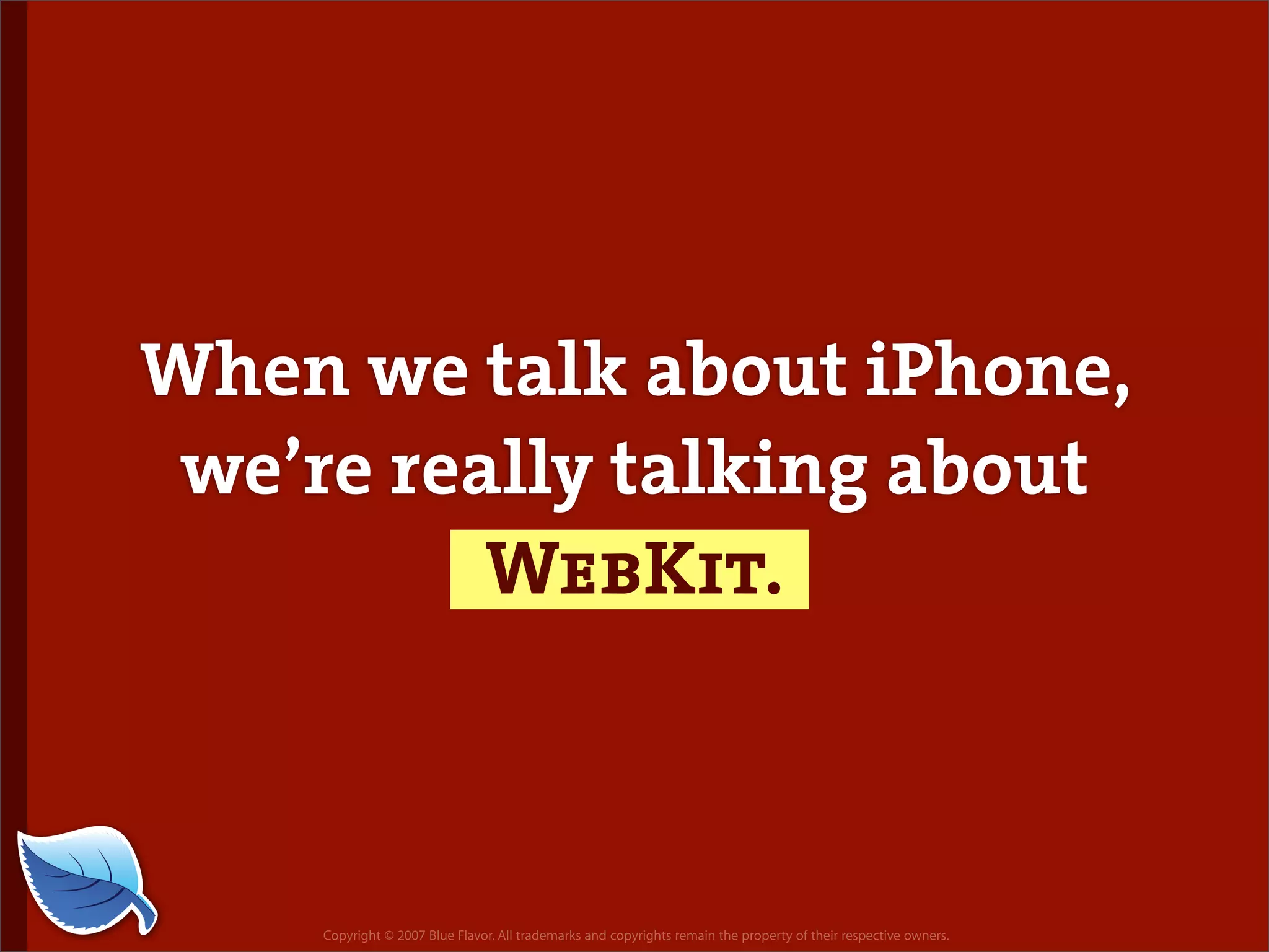 Web Design World 2007: iPhone Design and Development Workshop