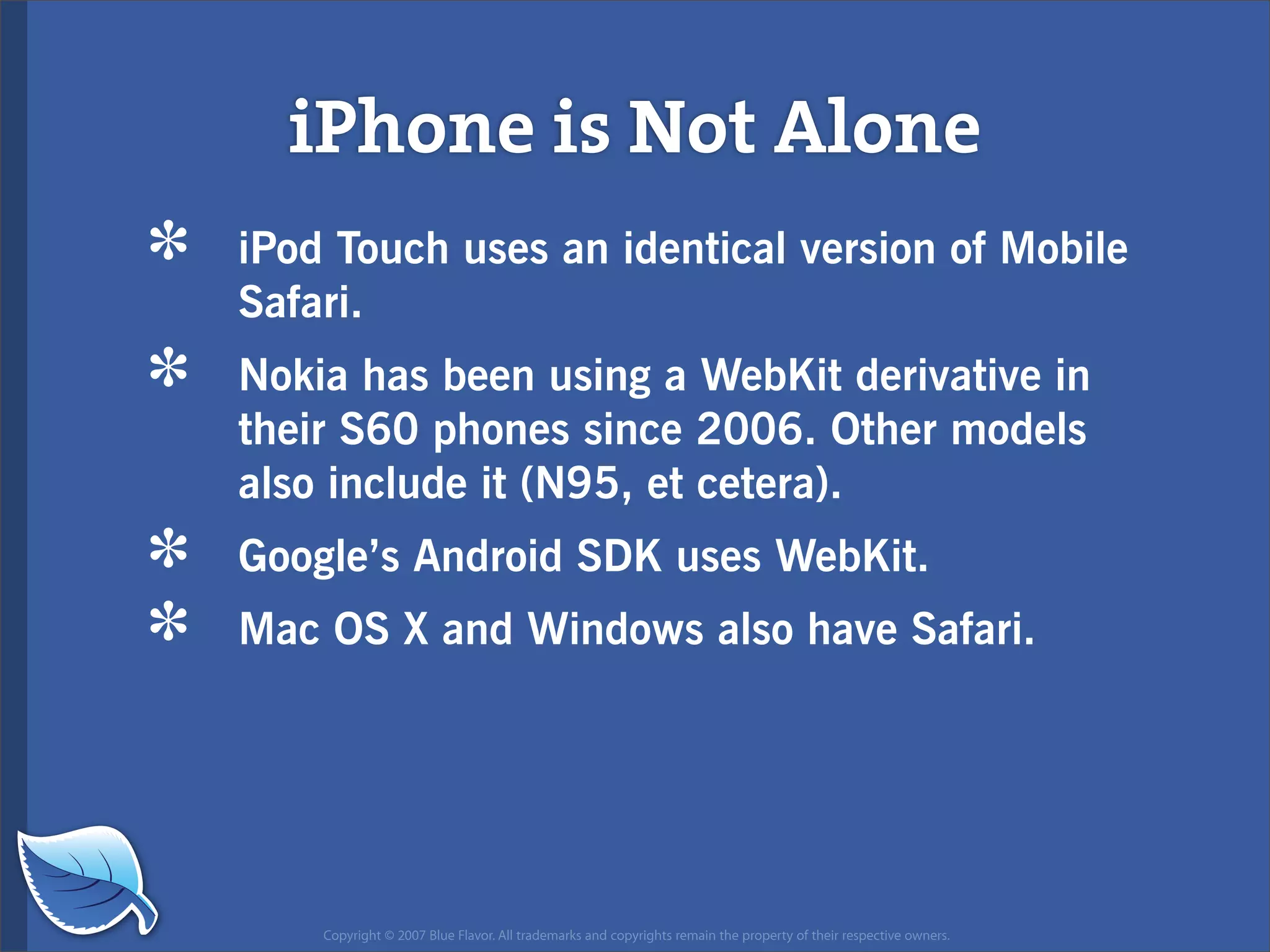 Web Design World 2007: iPhone Design and Development Workshop