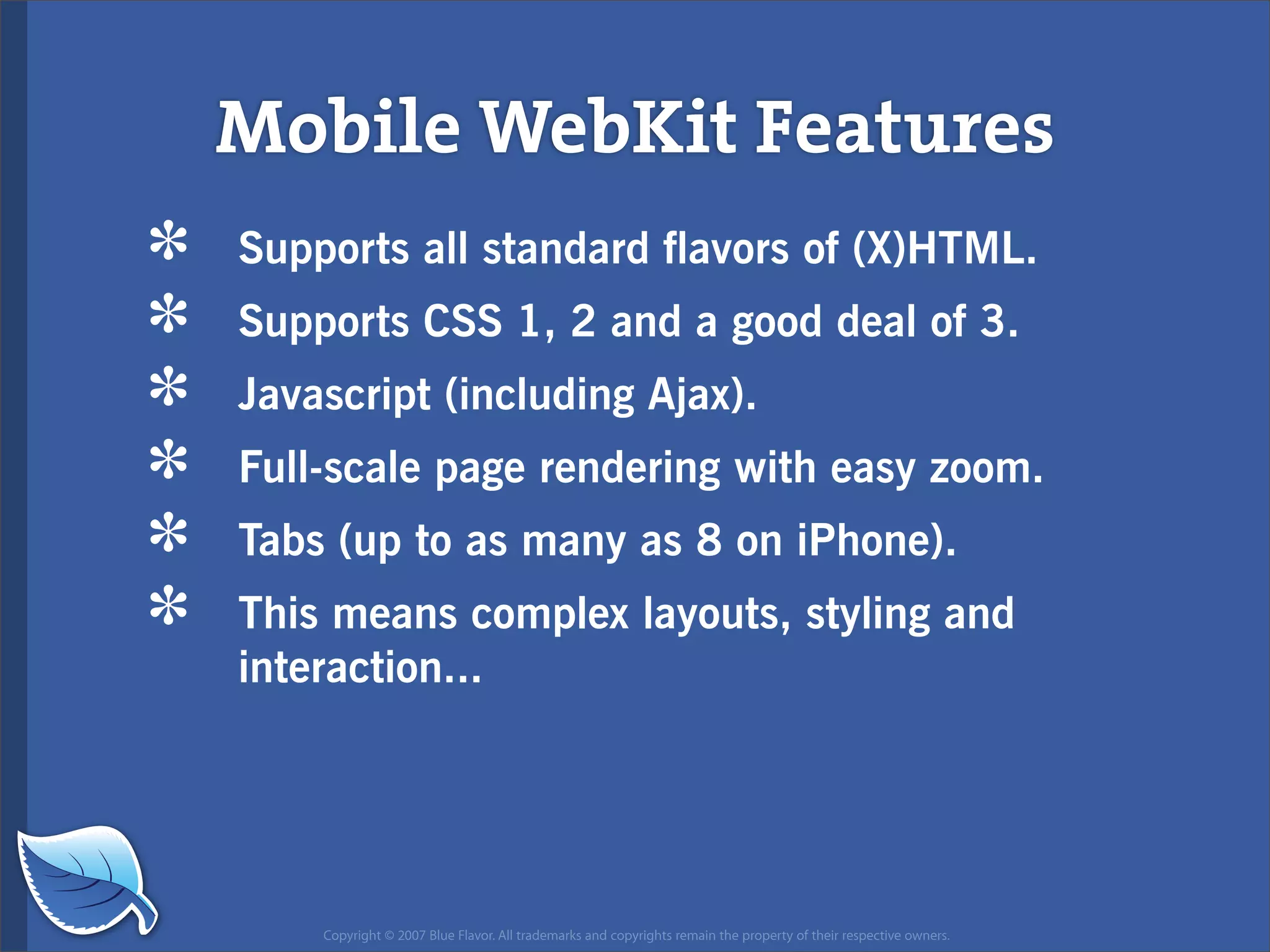 Web Design World 2007: iPhone Design and Development Workshop