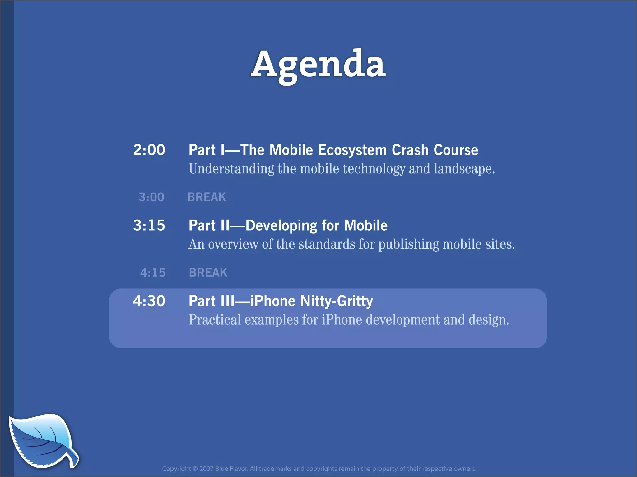 Web Design World 2007: iPhone Design and Development Workshop