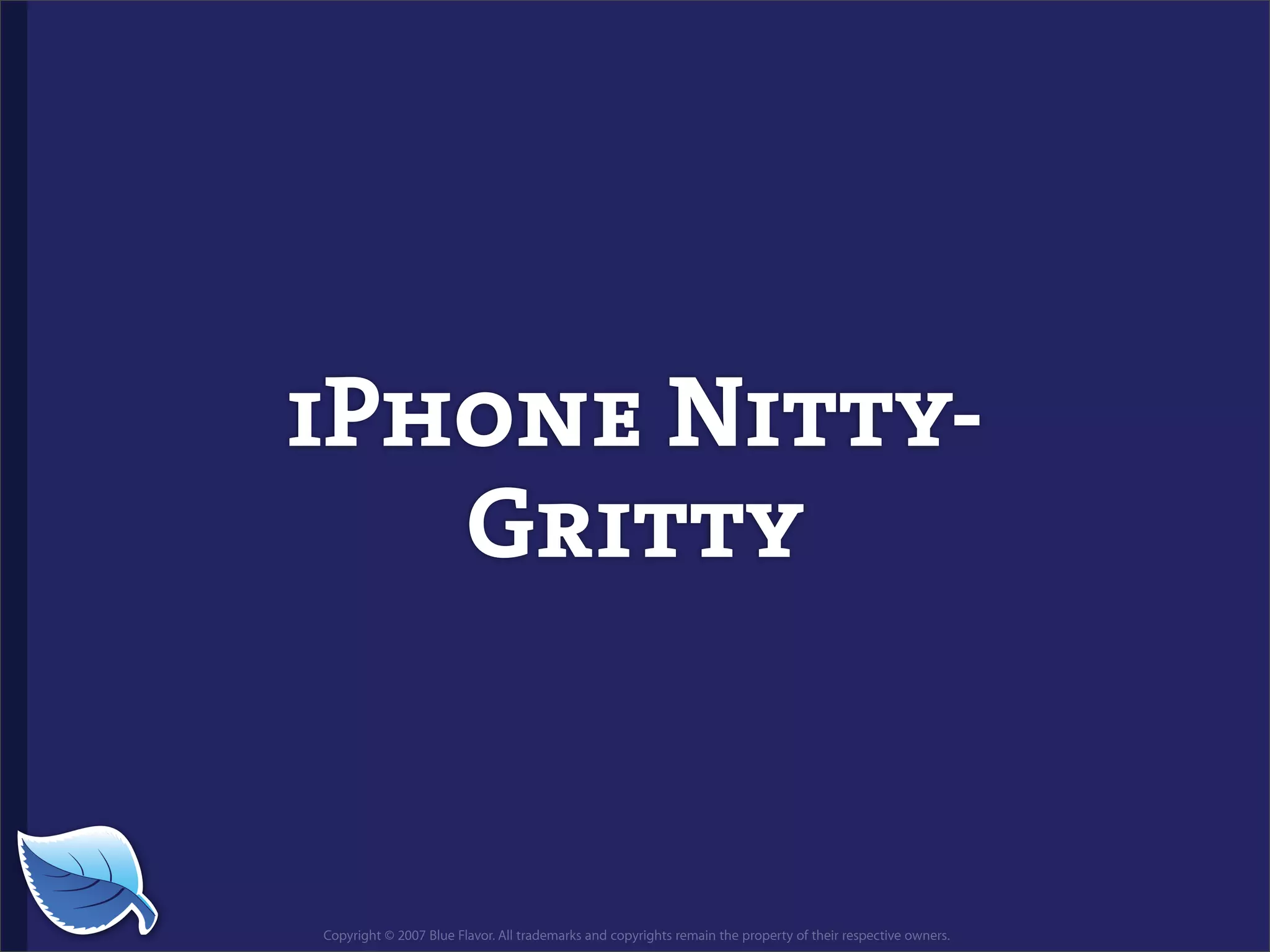 Web Design World 2007: iPhone Design and Development Workshop