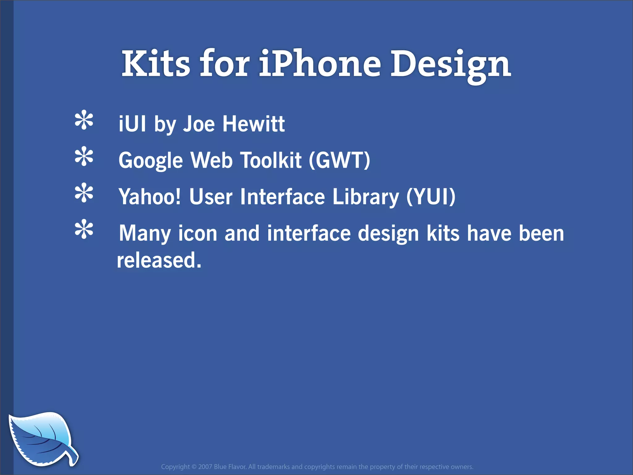 Web Design World 2007: iPhone Design and Development Workshop