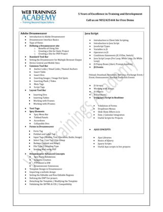 Web Designing Syllabus | PDF