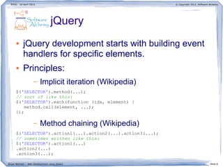 Web Development using jQuery | PDF
